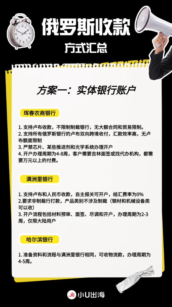 024最新俄罗斯收款通道汇总"